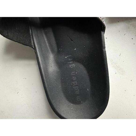 Madden Girl Black Sandals with Rhinestone Buckled Straps - Picture 2 of 6